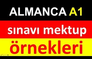 ALMANCA A1 sınavı mektup örneği