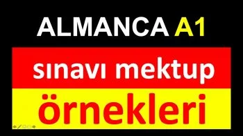 ALMANCA A1 sınavı mektup örneği